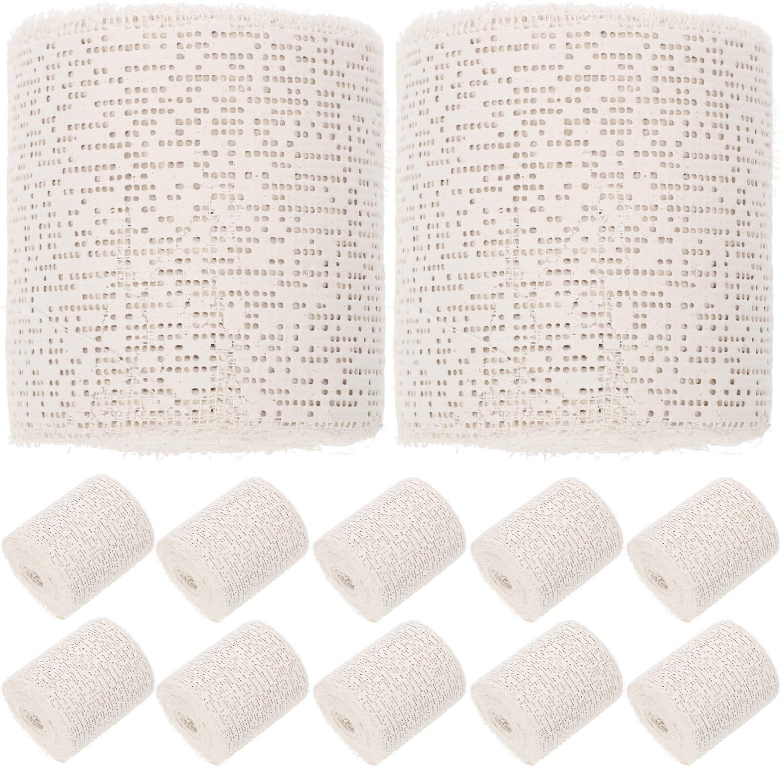 12pcs Three-dimensional Plaster Cloth Rolls White Gauze Strip Wrap Bandages  Rolls for Craft